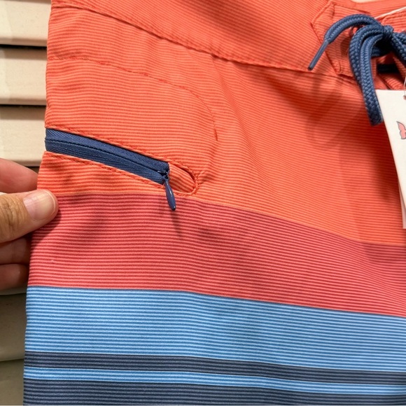 Vineyard Vines Swimwear Stripe Board Shorts Mai Tai - Picture 3 of 5